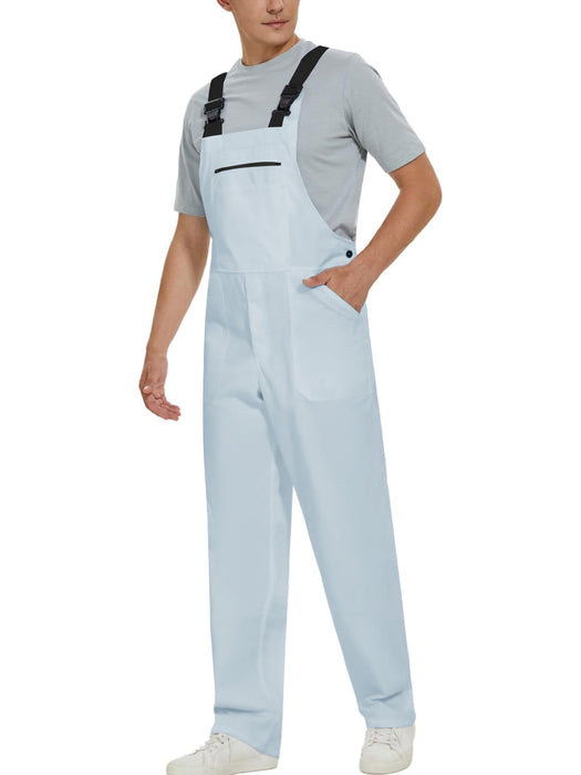 Wellwork Cargo Work Dungarees Basic Parachute Work Suit For Men-Slate Blue-RT2593