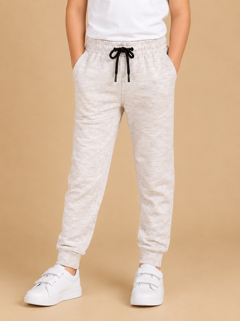 Kids Premium Light Beige Jogger Pants – Soft & Comfortable Casual Trousers nbh67