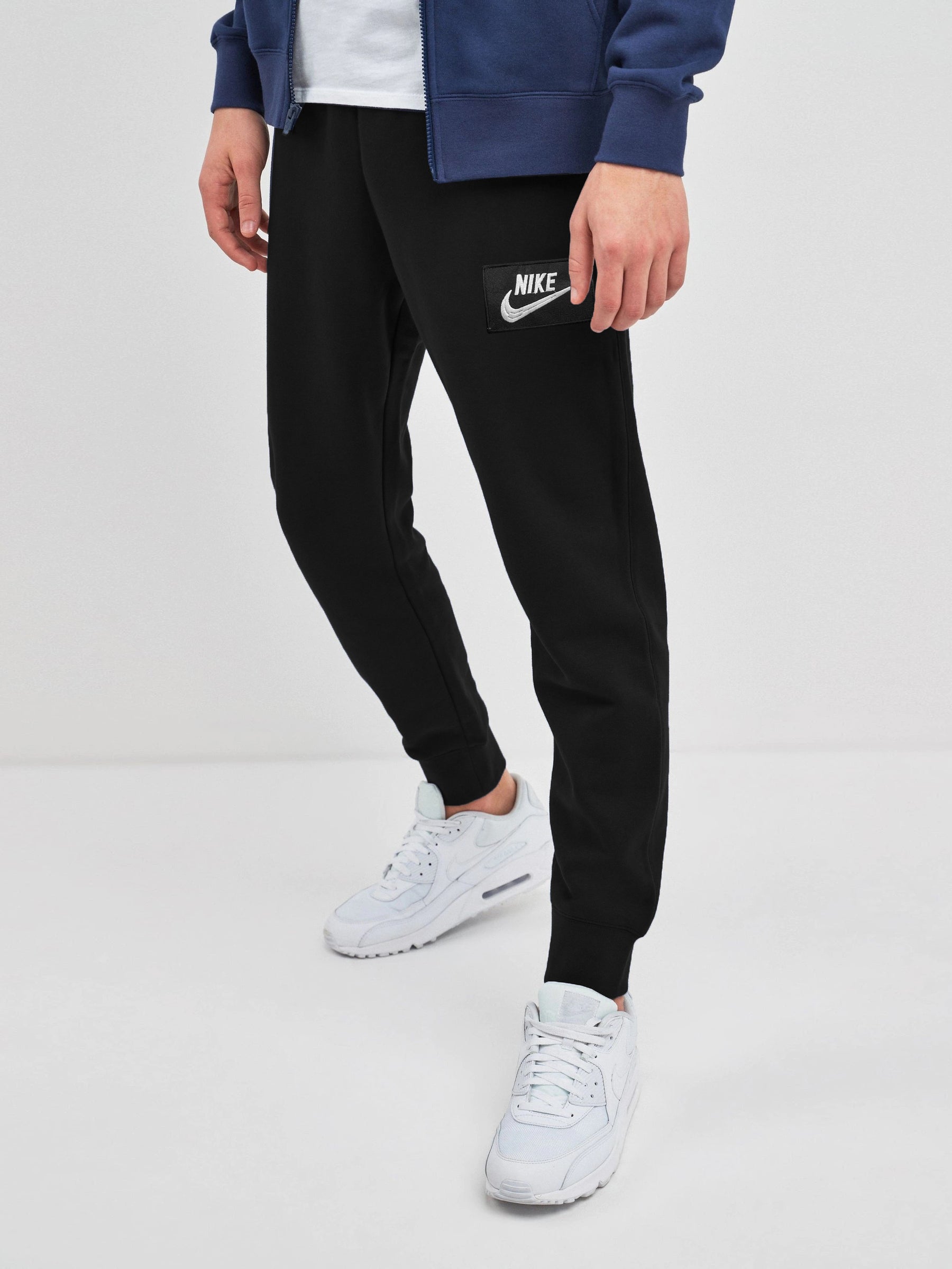 NK Terry Fleece Slim Fit Jogger Trouser For Men-Black-RT1757