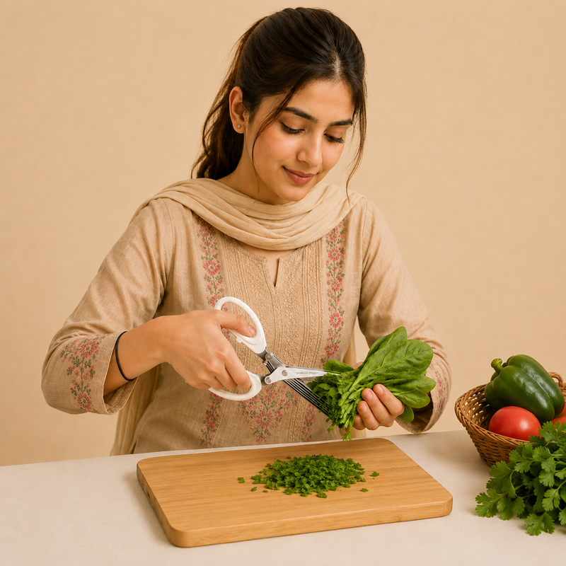 5-Blade Multipurpose Herb & Vegetable Scissors – Quick Chopping Kitchen Tool