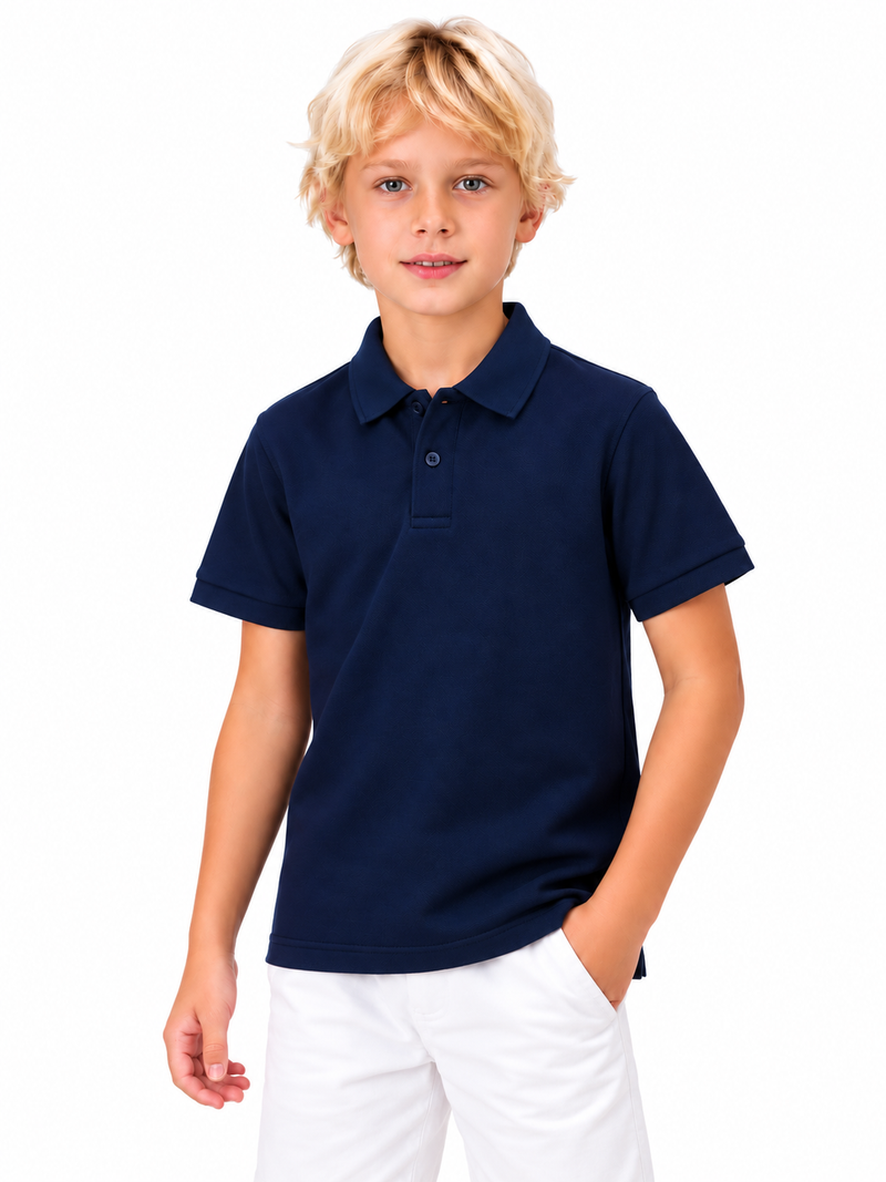 HB Summer P.Q Polo Shirt For Kids dark navy- hb08