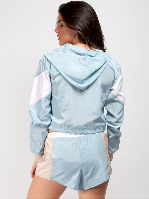 Rising Lightweight Festival Short Jacket For Ladies-Sky Blue-RT2573