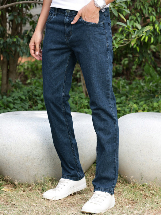 NXT Straight Fit Jeans For Men-Dark Blue-RT2531