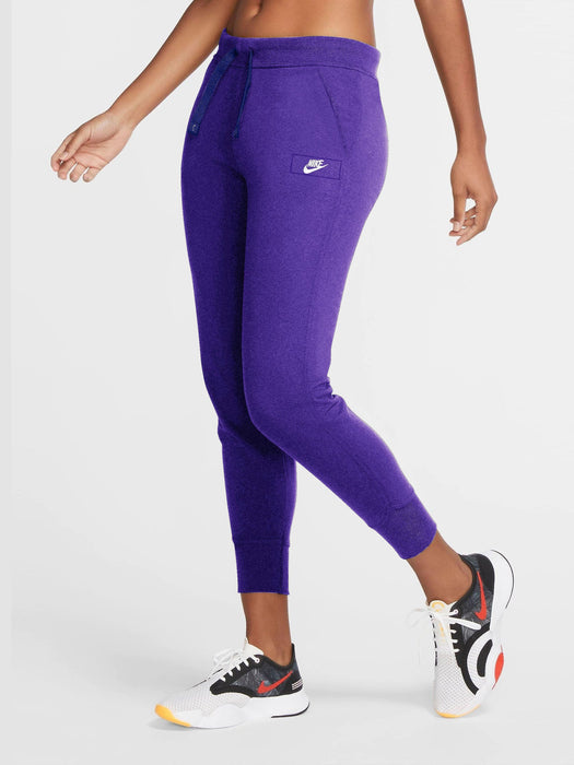NK Fleece Jogger Trouser For Ladies-Purple Melange-RT12213