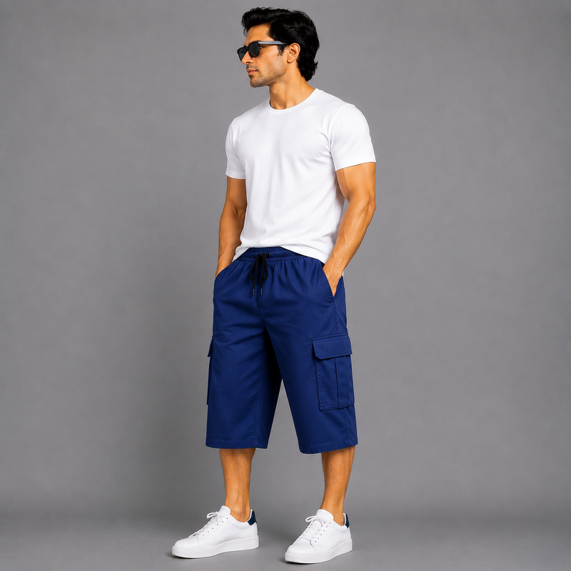 Men’s Premium Navy Cargo Shorts hus123