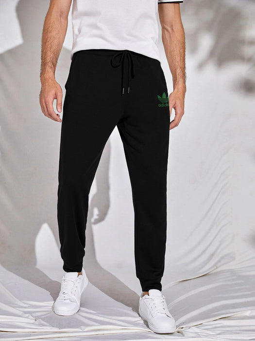 ADS Terry Fleece Jogger Sweatpant For Men-Black-BR14563