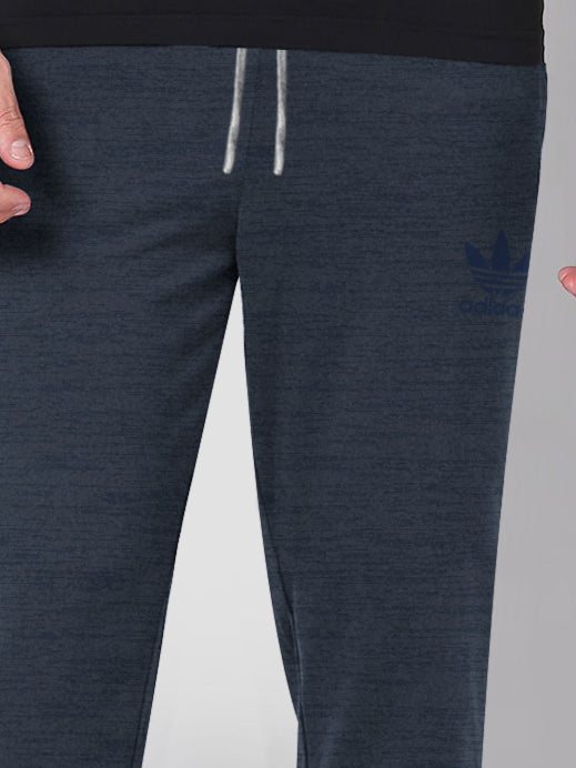 ADS Terry Fleece Jogger Sweatpant For Men-Navy Melange-BR14579