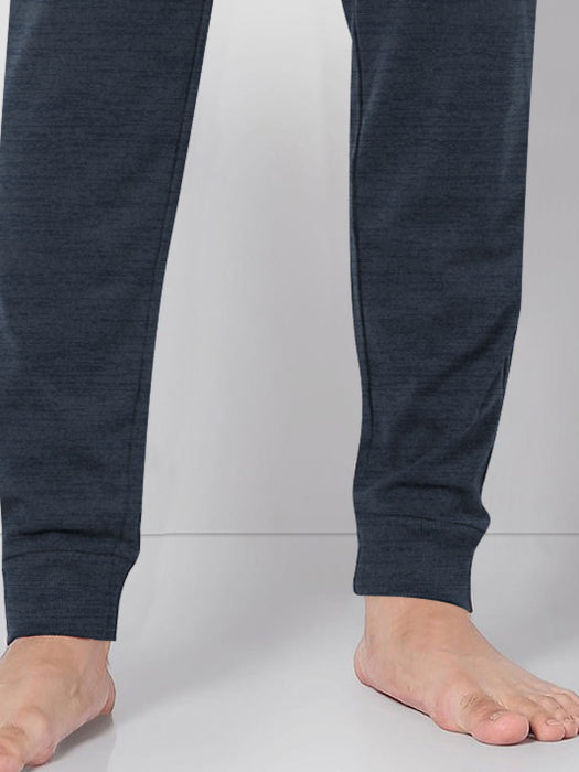 ADS Terry Fleece Jogger Sweatpant For Men-Navy Melange-BR14579