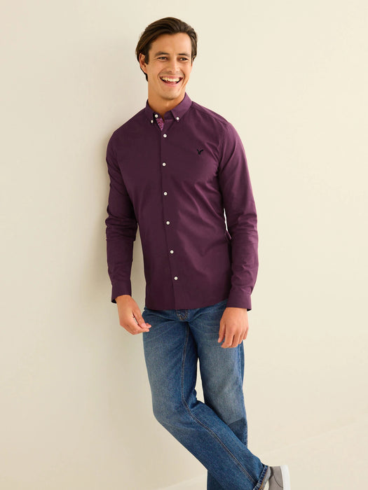AE Premium Casual Shirt For Men-Dark Purple-BR15701