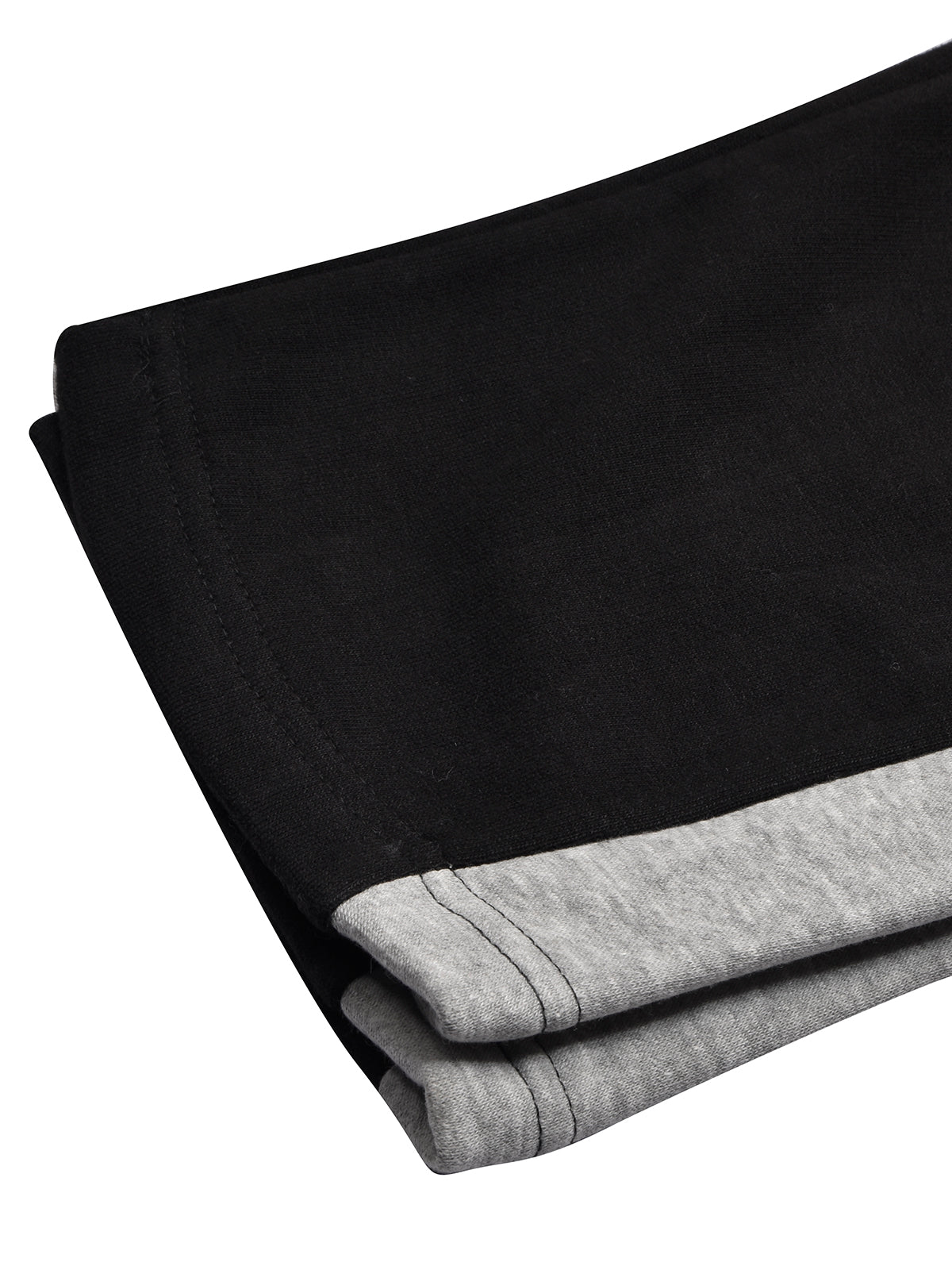 Louis Vicaci Fleece Tracksuit For Kids-Black with Grey-BR868