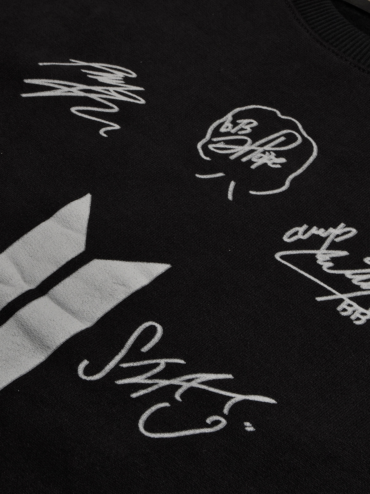 Louis Vicaci Fleece Tracksuit For Kids-Black with Grey-BR868