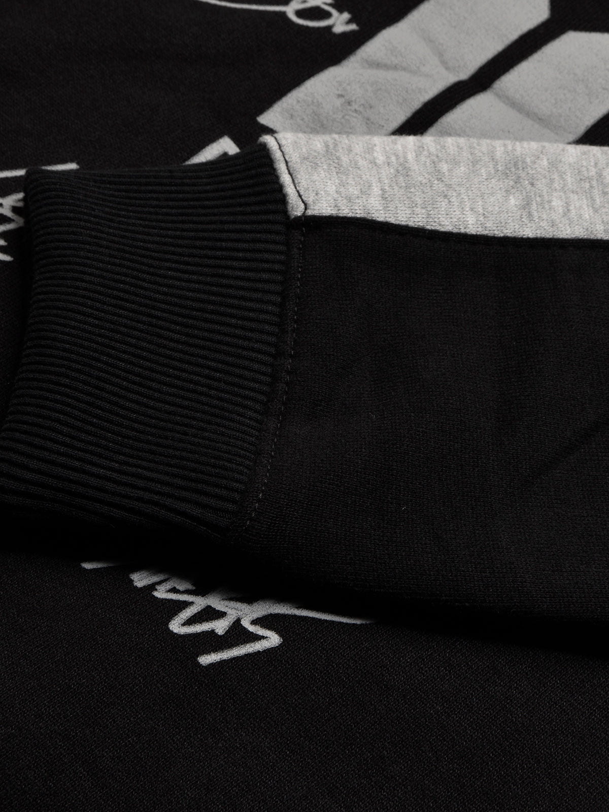 Louis Vicaci Fleece Tracksuit For Kids-Black with Grey-BR868