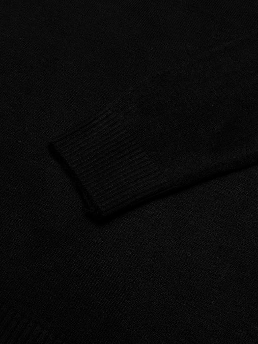 Louis Vicaci Full Sleeve Wool Sweatshirt For Men-Black-BR1039