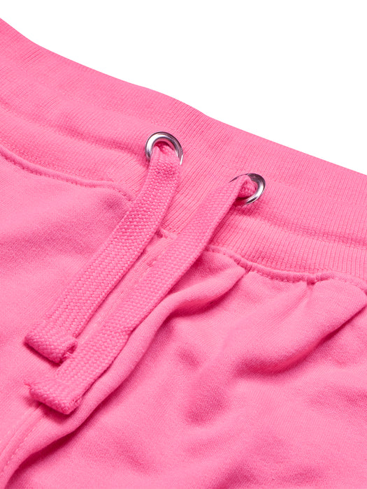16Sixty Fleece Zipper Tracksuit For Men-Pink with White Panels-BR873