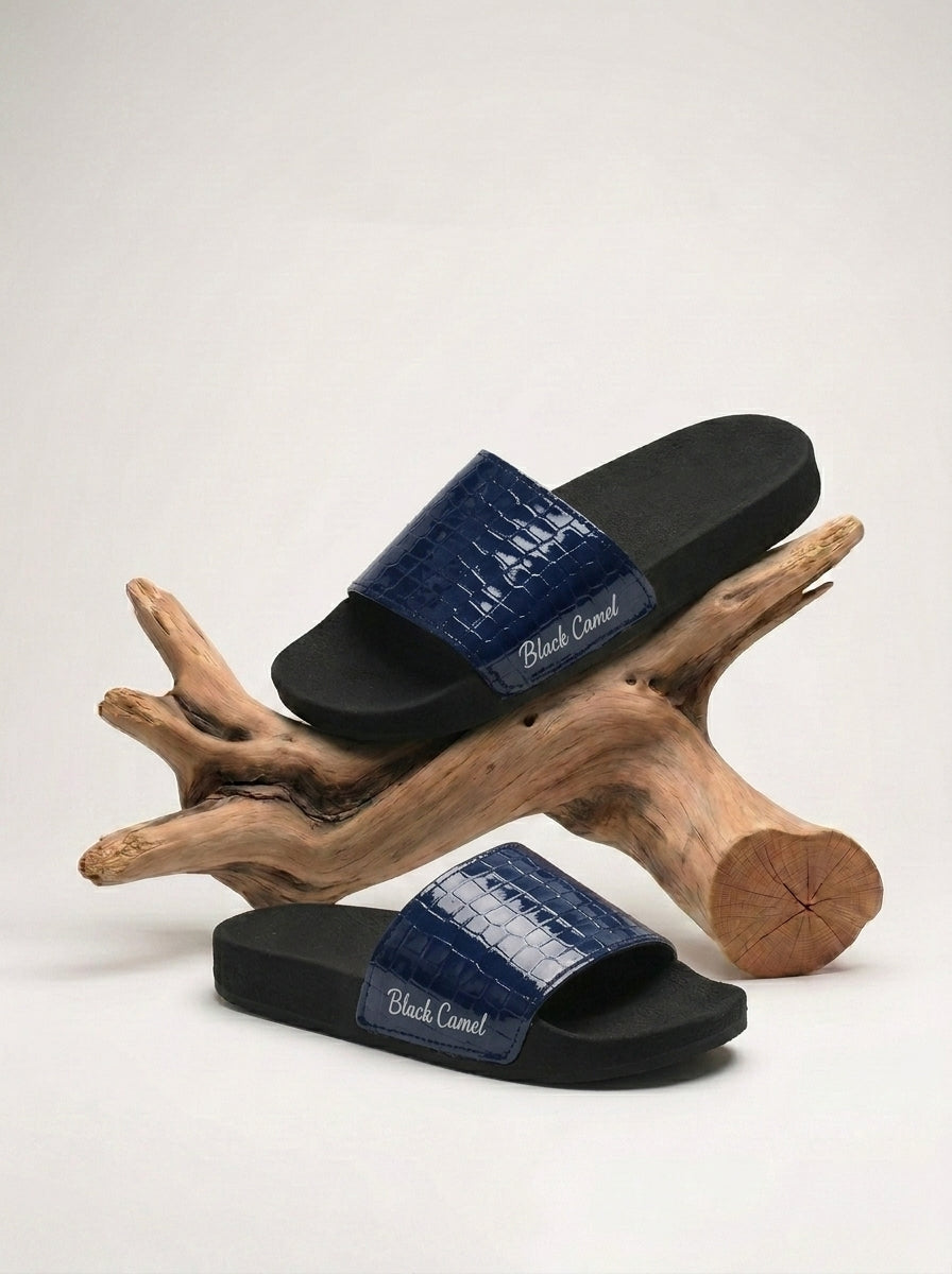 Men's Premium Flip Flop Fashion Slides-Dark Navy-BE6081