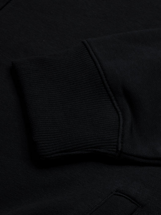 Louis Vicaci Fleece Stylish Zipper Mock Neck For Men-Black-BR966