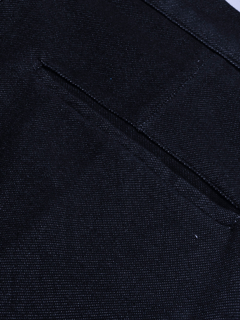 Louis Vicaci Super Stretchy Slim Fit Interlock Denim Pent For Men-Navy with Noise-BR13131