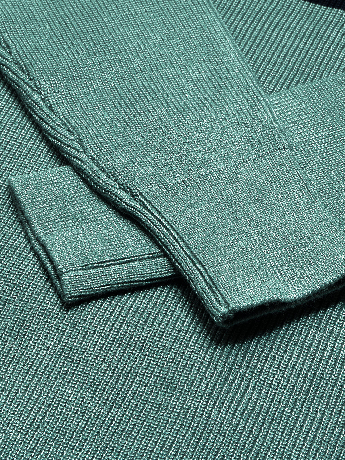 Louis Vicaci Full Sleeve Wool Sweater For Men-Slate Green-BR1038