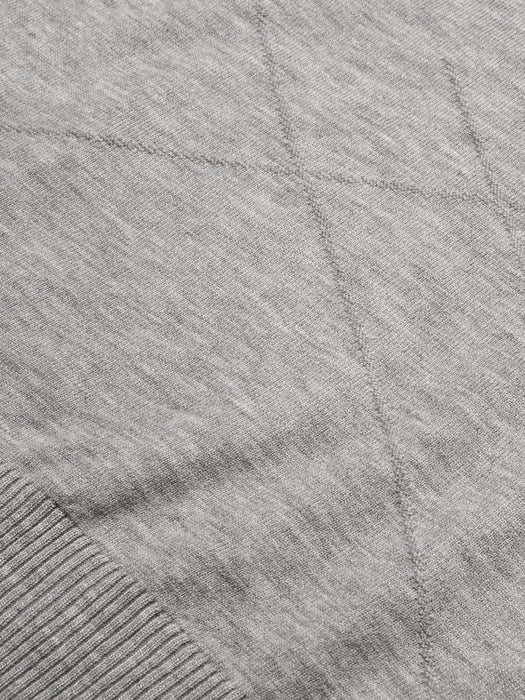 Louis Vicaci Full Sleeve Wool Sweatshirt For Men-Grey Melagne-BR1043
