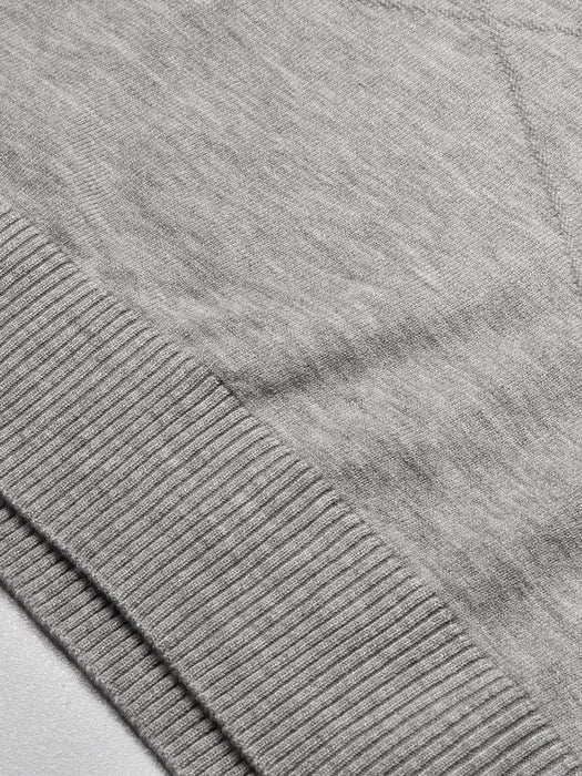 Louis Vicaci Full Sleeve Wool Sweatshirt For Men-Grey Melagne-BR1043