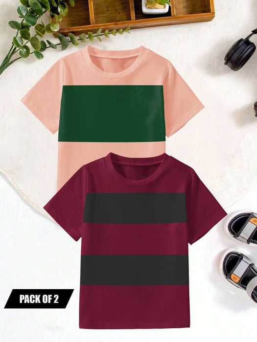 Pack Of 2 Single Jersey Tee Shirt For Kids