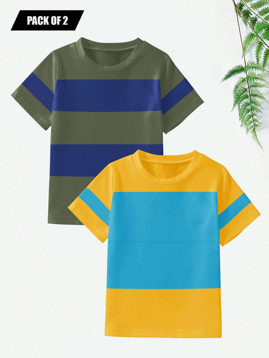 Pack Of 2 Single Jersey Tee Shirt For Kids