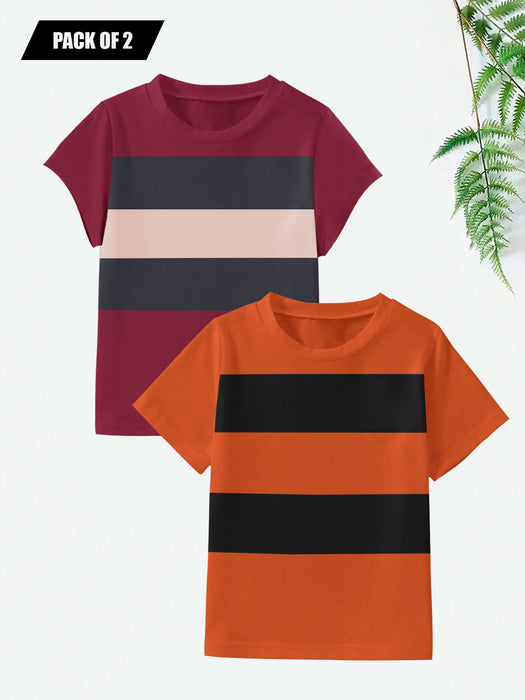 Pack Of 2 Single Jersey Tee Shirt For Kids