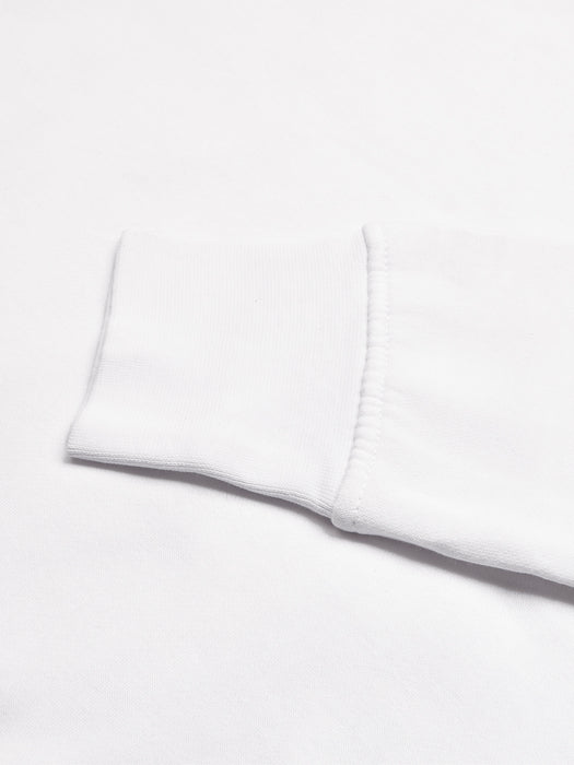 Louis Vicaci Fleece Raglan Sleeve Sweatshirt For Men-White-BR852