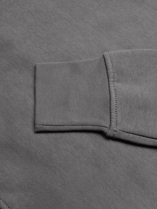 Louis Vicaci Fleece Raglan Sleeve Sweatshirt For Men-Dark Grey-BR855