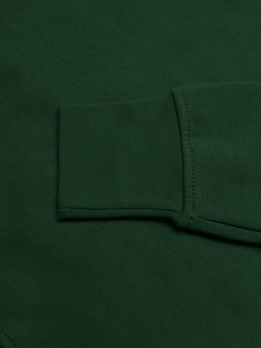 Louis Vicaci Fleece Raglan Sleeve Sweatshirt For Men-Dark Green-BR863