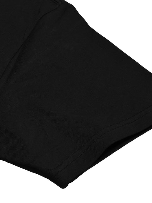 Bilabong Single Jersey Crew Neck Tee Shirt For Men-Black with Print-BR13296