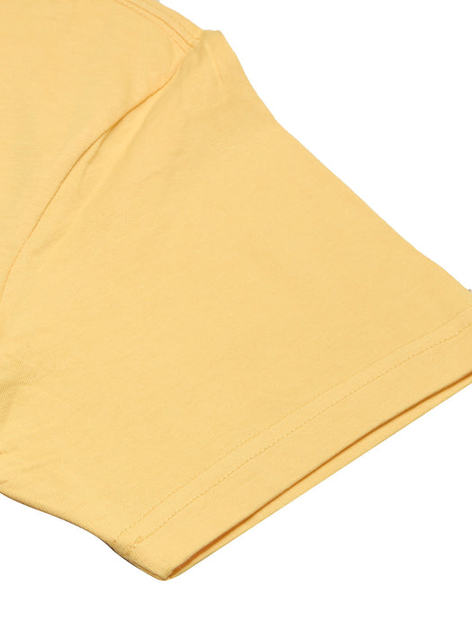Bilabong Single Jersey Crew Neck Tee Shirt For Men-Yellow-BE13274