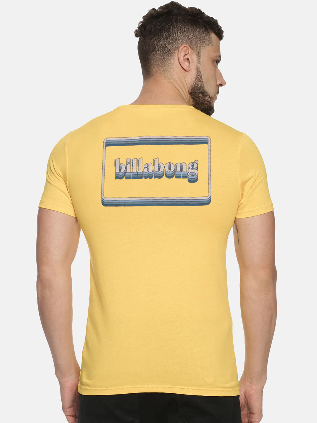 Bilabong Single Jersey Crew Neck Tee Shirt For Men-Yellow-BE13274
