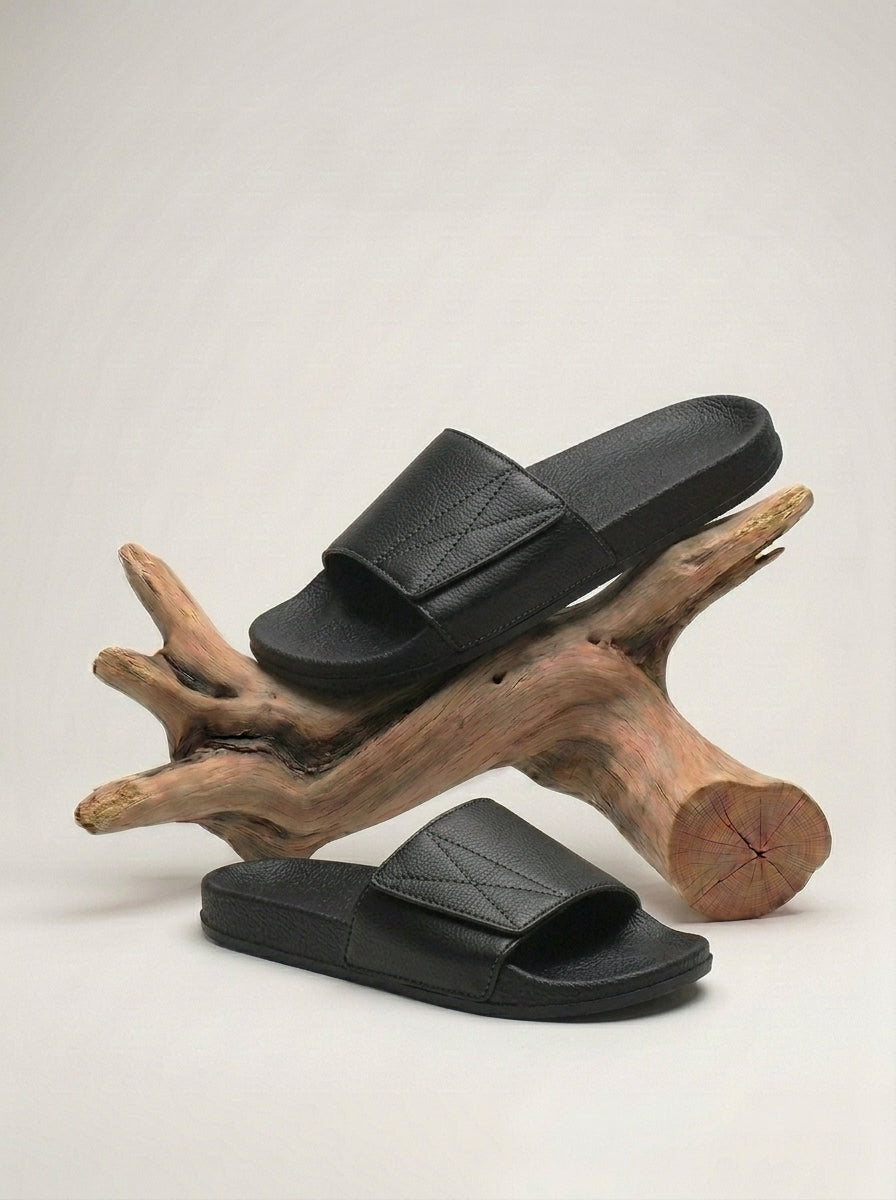 Men's Premium Flip Flop Fashion Slides-Black-BE2532