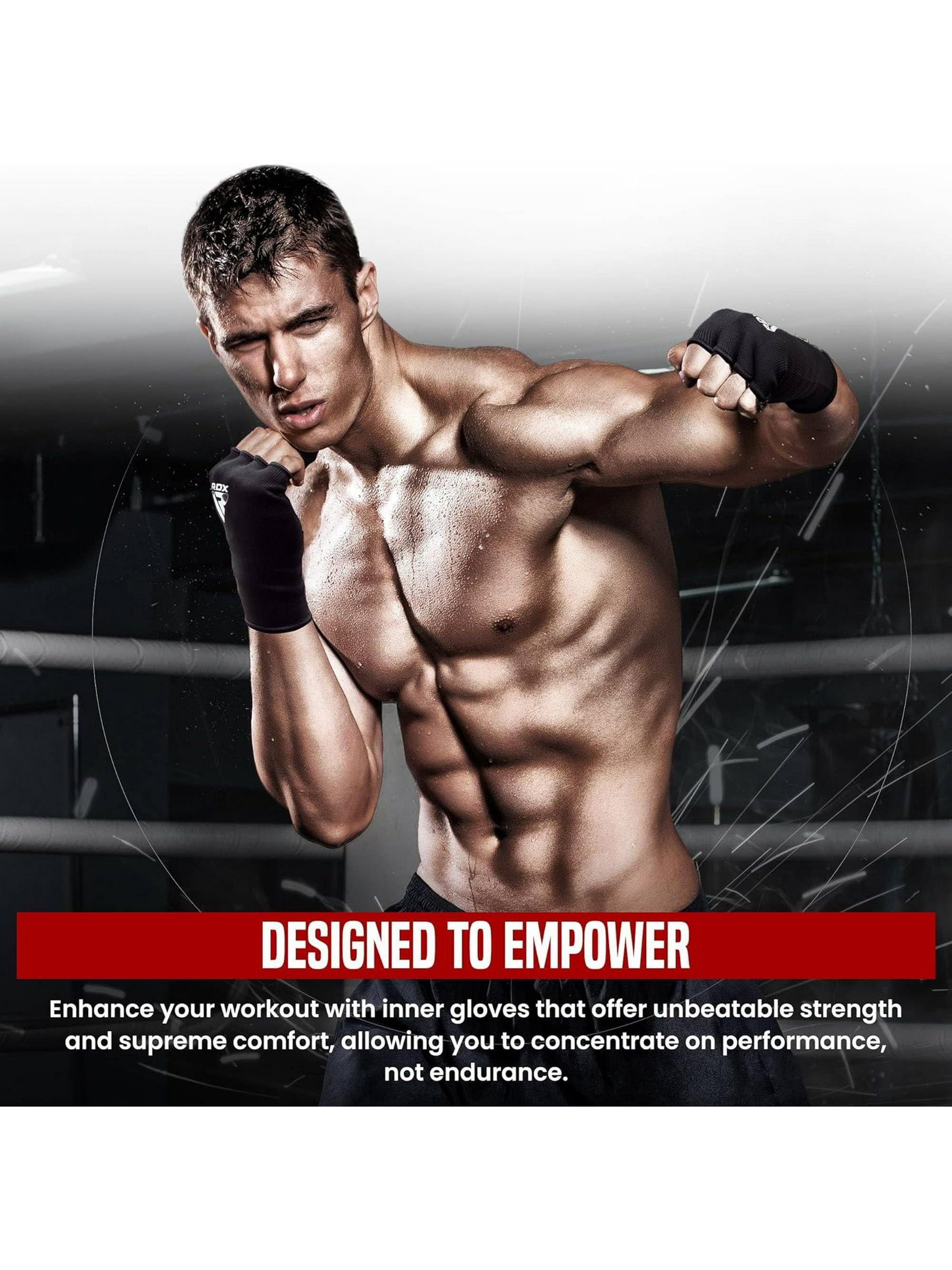 Boxing Hand Wraps Inner Gloves-Black-LV440