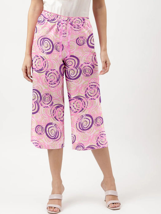 Cacique Summer Sleepwear Capri For Women-Allover Print-BR13737