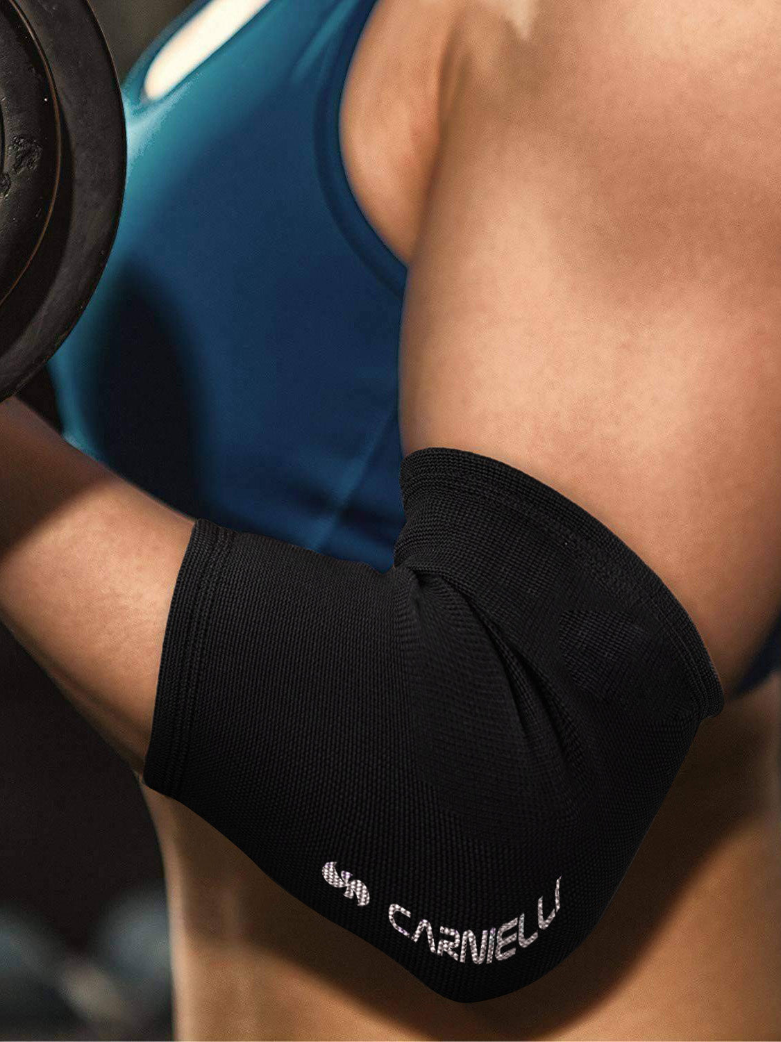 Carnielli Elbow Pair Pads-Black-LV418