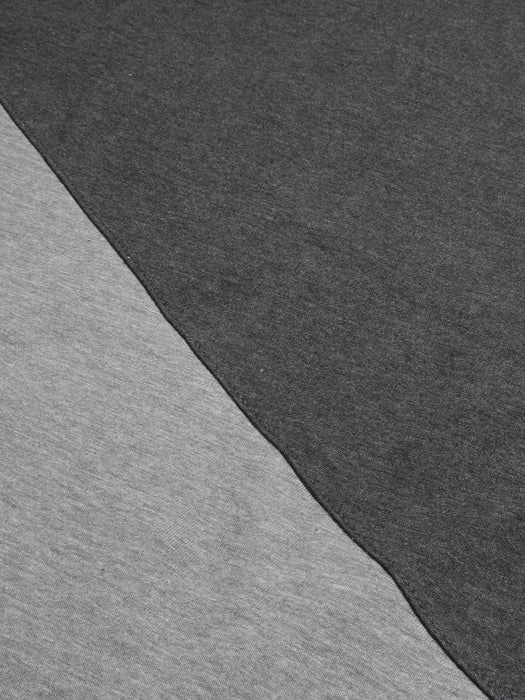 Celebrate Tee Shirt For Men-Grey Melange & Charcoal Melange Panel-BR13213
