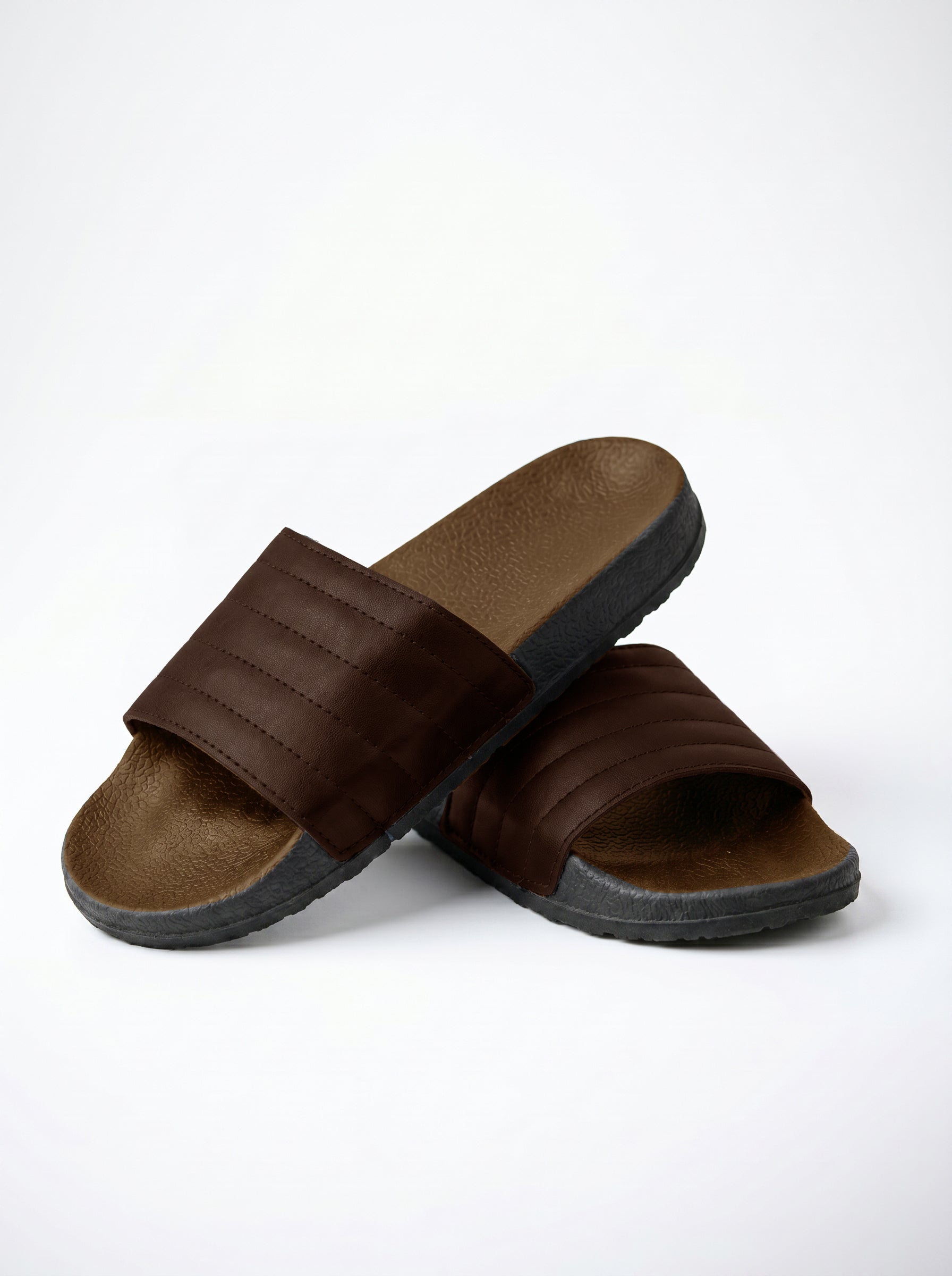 Men's Premium Flip Flop Fashion Slides-Brown-BE3602