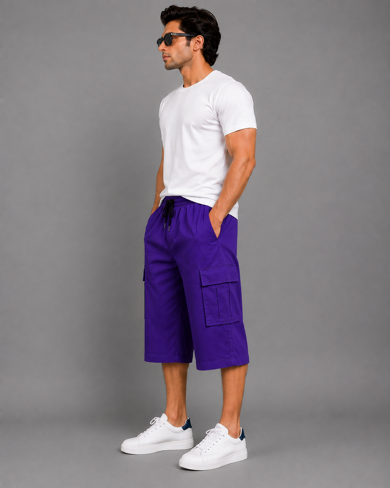 Men’s Purple Cargo Shorts – Stylish & Comfortable Casual Wear hu1234