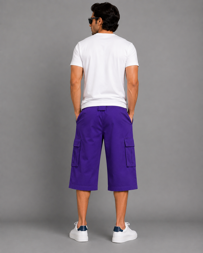 Men’s Purple Cargo Shorts – Stylish & Comfortable Casual Wear hu1234