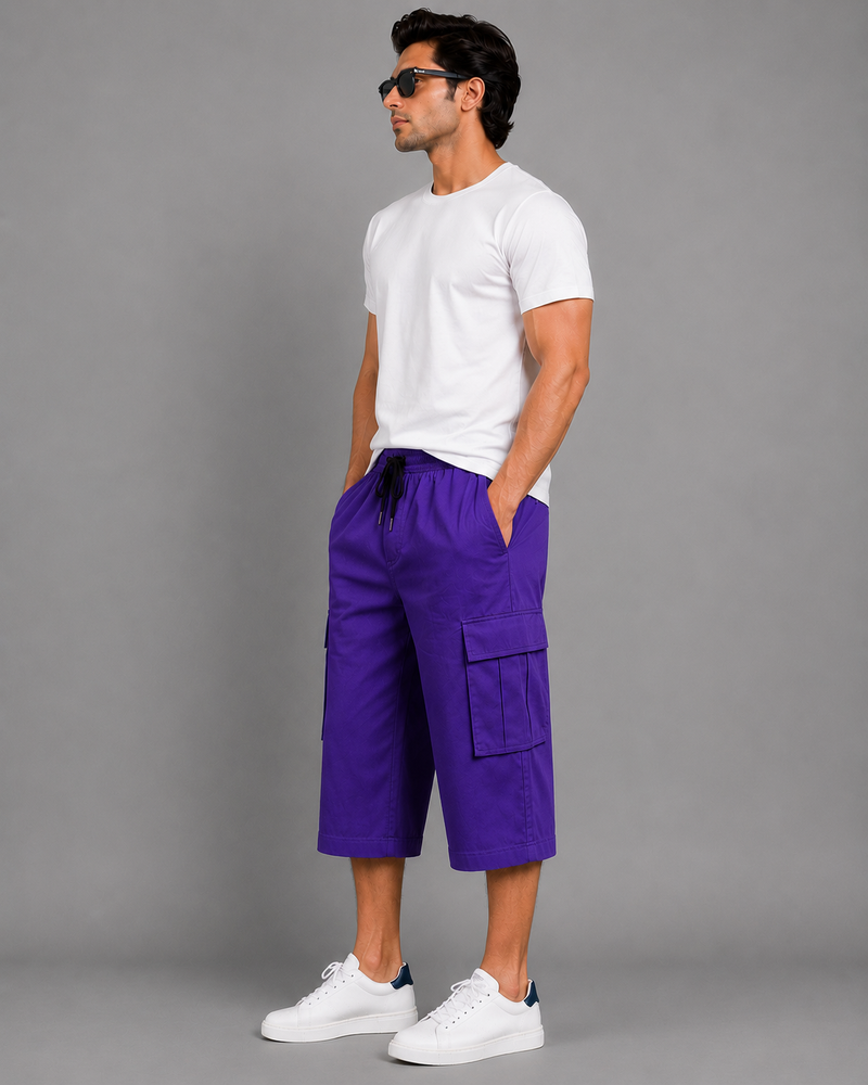 Men’s Purple Cargo Shorts – Stylish & Comfortable Casual Wear hu1234