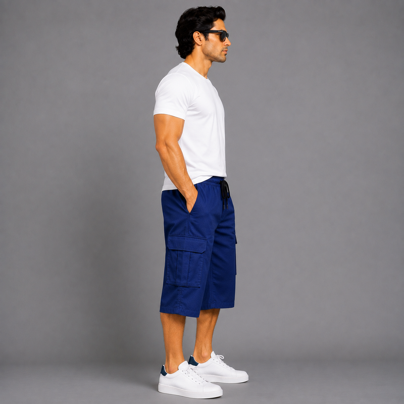 Men’s Premium Navy Cargo Shorts hus123