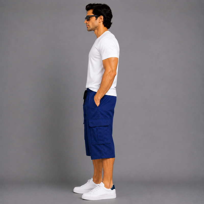 Men’s Premium Navy Cargo Shorts hus123