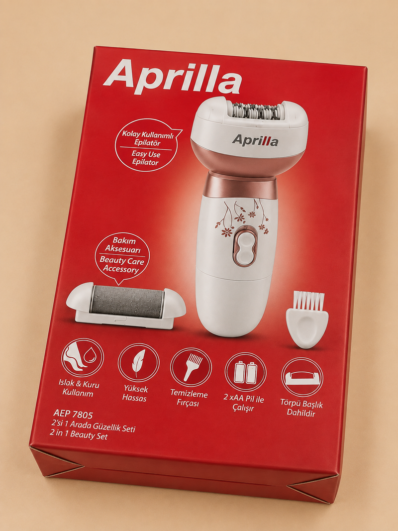: Aprilla AEP 7805 2-in-1 Epilator & Beauty Care Set for Women