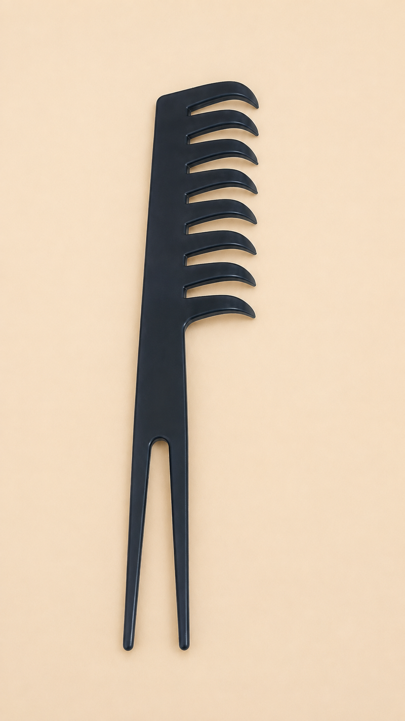 : Professional Wide Tooth Hair Styling Comb with Fork Handle