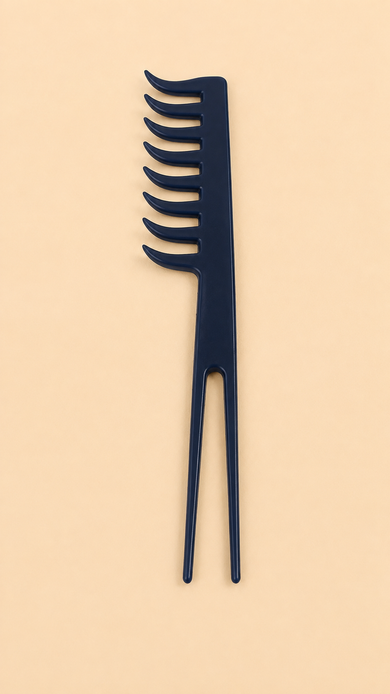 : Professional Wide Tooth Hair Styling Comb with Fork Handle