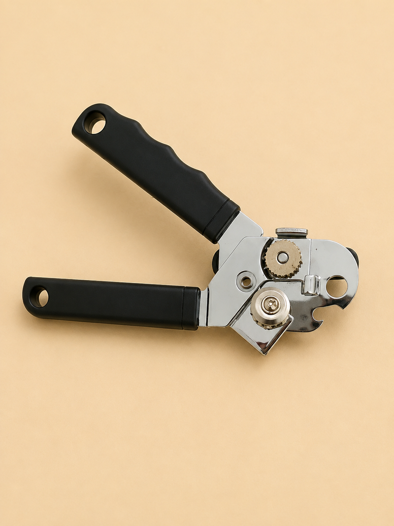 Title: Heavy Duty Manual Can Opener with Comfortable Grip Handles  Description: