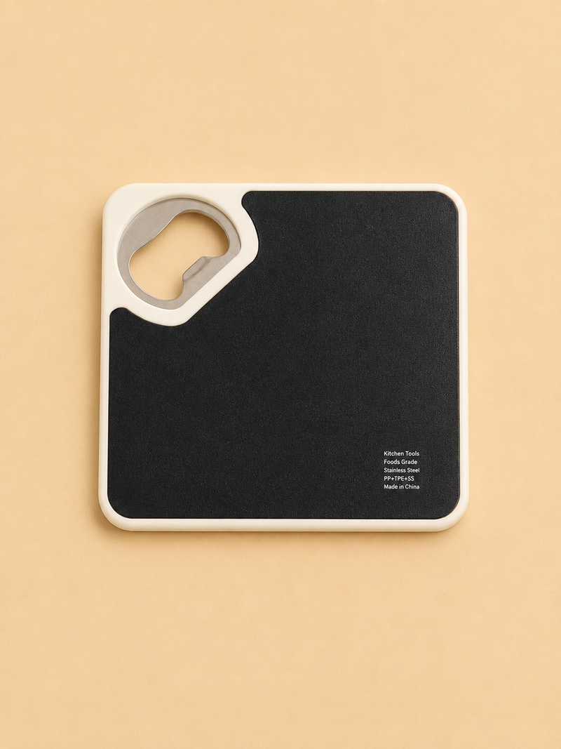 2-in-1 Kitchen Cutting Board with Built-in Bottle Opener