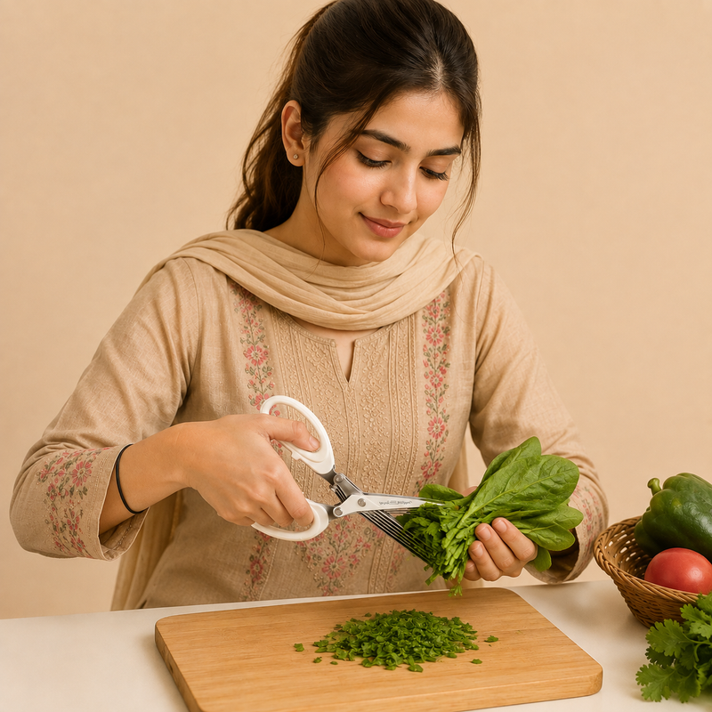 Title: 5-Blade Multipurpose Herb & Vegetable Scissors – Quick Chopping Kitchen Tool